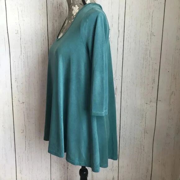 Cherish 3/4 sleeve tunic  with lace up back Size large - Picture 4 of 6